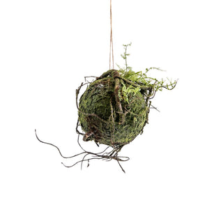 ***Hanging Ball with Artificial Moss and Branches