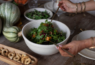 ***Deep Salad Speckled Ceramic Bowl - 11.5"x5" 11.5"x5"